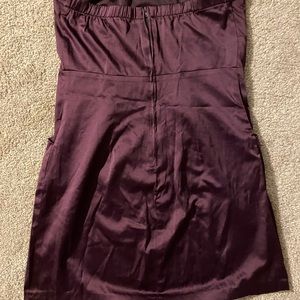 Strapless purple dress